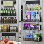 Uasdrvi 5Pcs Heavy Duty Magnetic Shelves Fridge Laundry Spice Rack