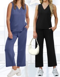 WIHOLL Two Piece Sets for Women Summer Outfits Matching Lounge Sets