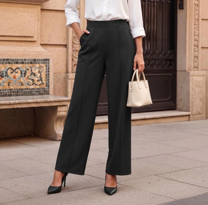 WIHOLL Womens Wide Leg Dress Pants