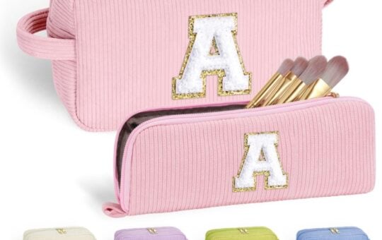 YOOLIFE Initial Travel Makeup Bag Cosmetic