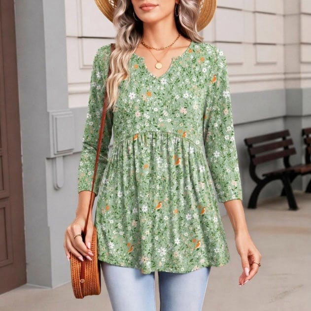 Zeagoo 3/4 Length Sleeve Womens Top Zeagoo 3/4 Length Sleeve Womens Top
