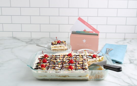 banana split cake final with menu box
