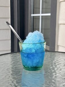 blue snow cone