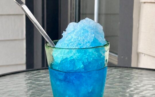 blue snow cone