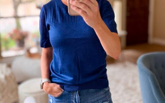 mary blue summer sweater