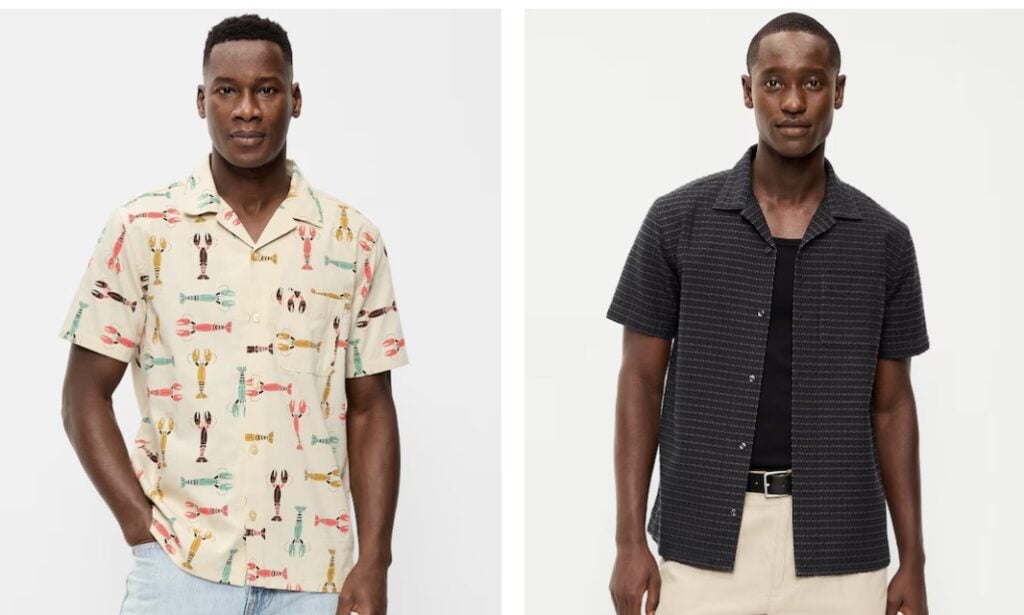 old navy men camp shirt