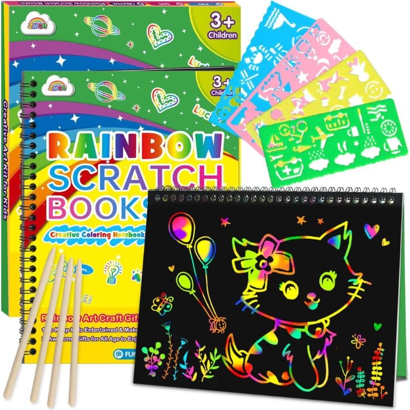 rainbow scratch books