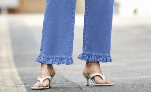 ruffle leg jeans