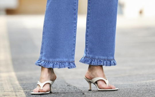 ruffle leg jeans