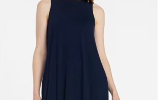 time and tru swing dress sleeveless black