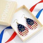 usa teardrop earrings