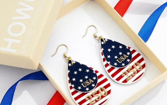 usa teardrop earrings