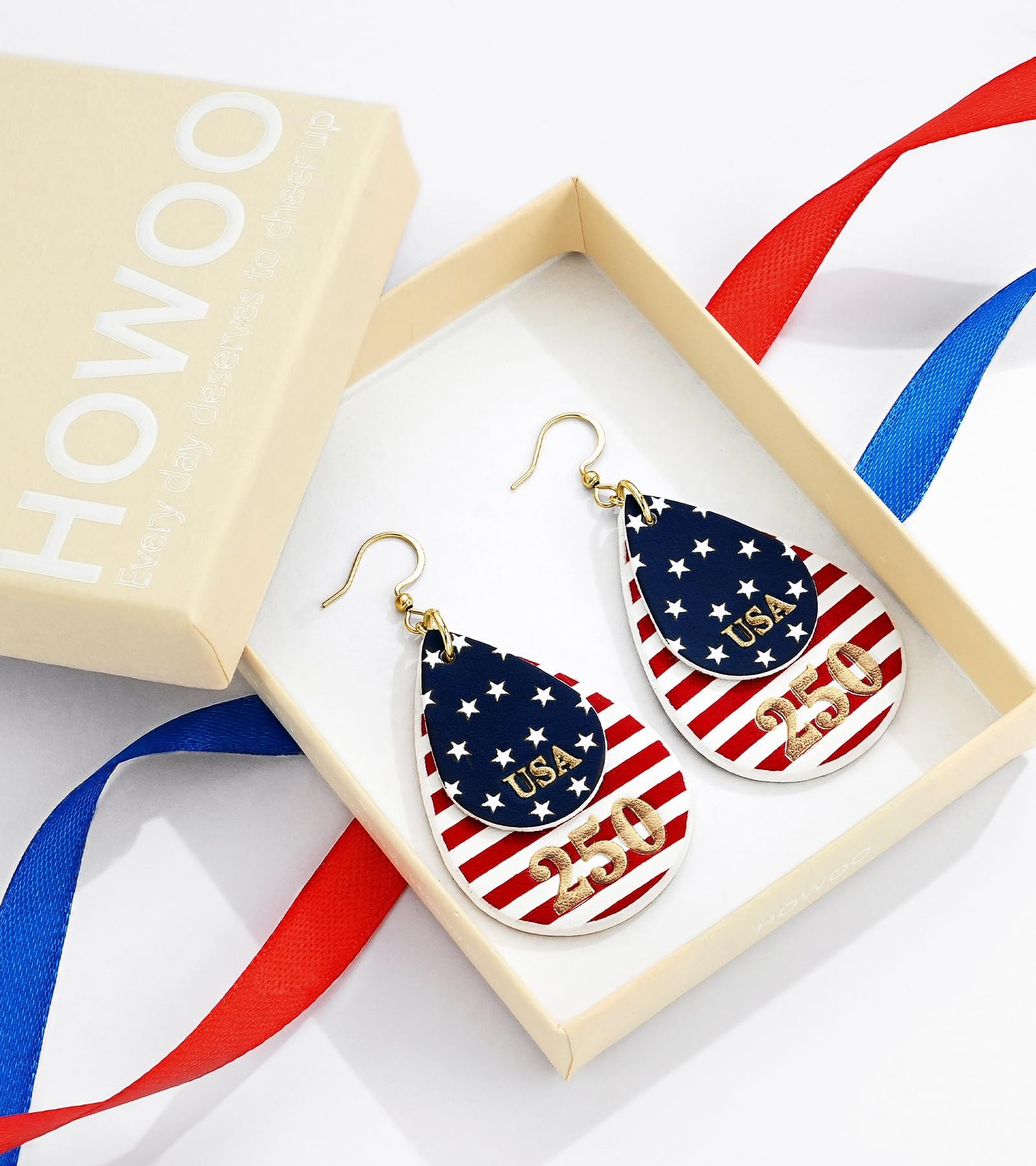 usa teardrop earrings