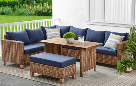 walmart patio set wicker nice