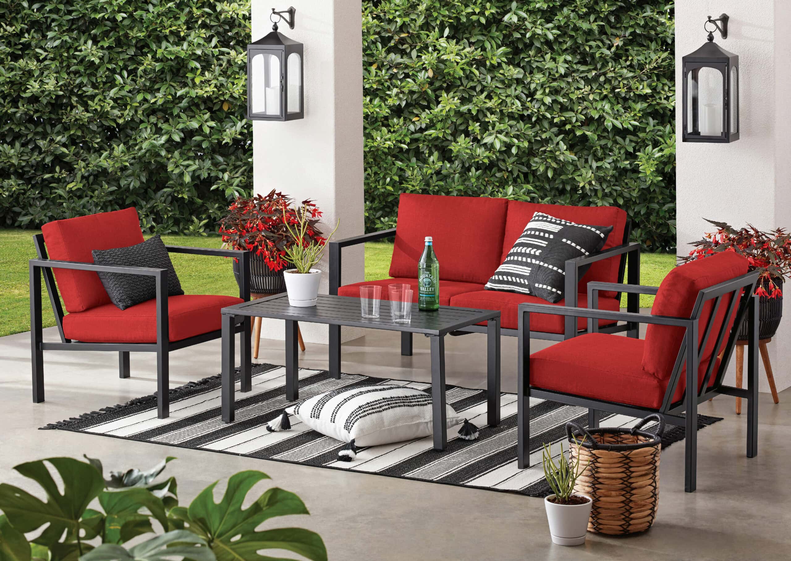 walmart red patio set walmart red patio set