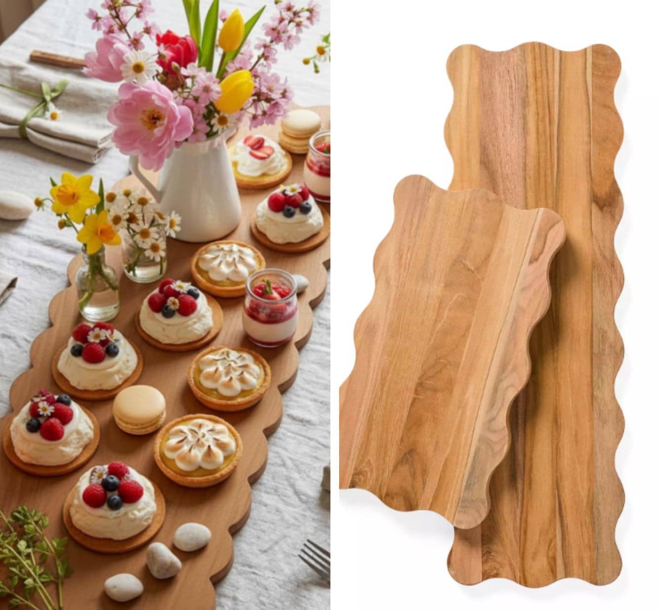 wavy serving board dupe