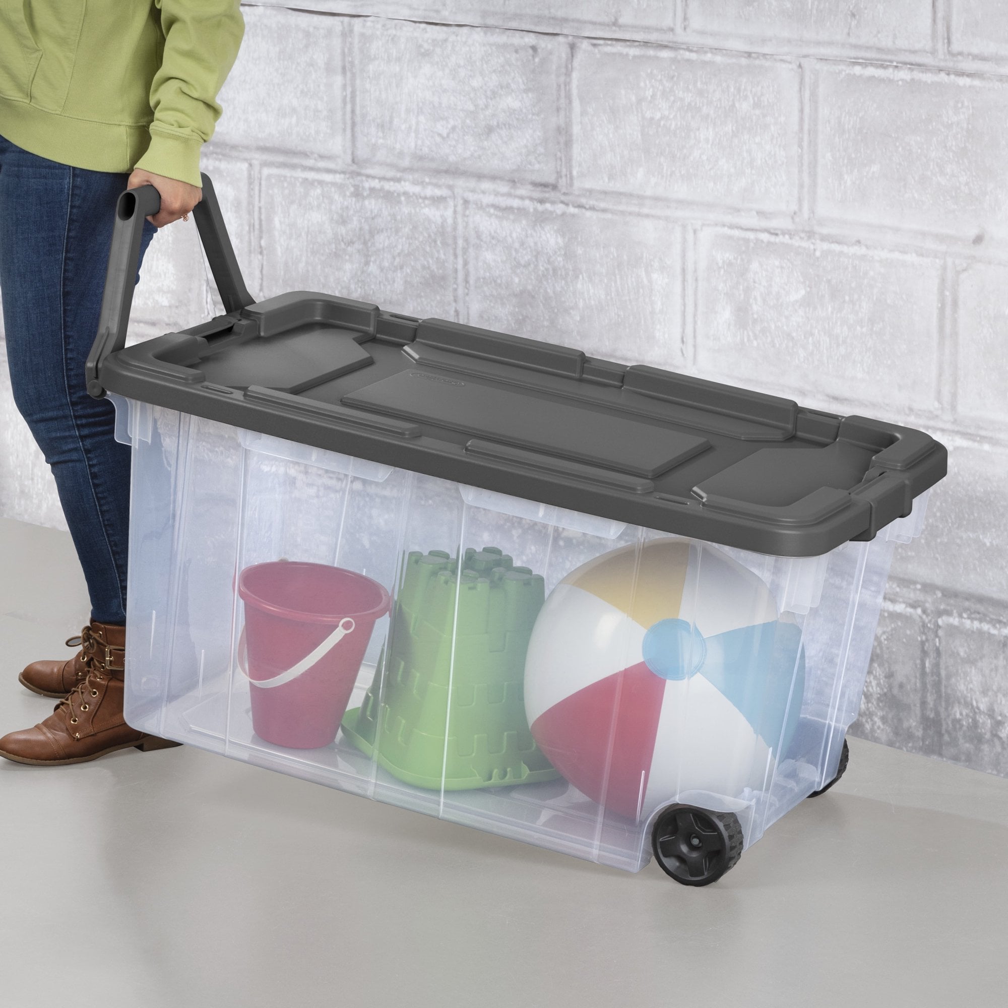 wheeled storage clear