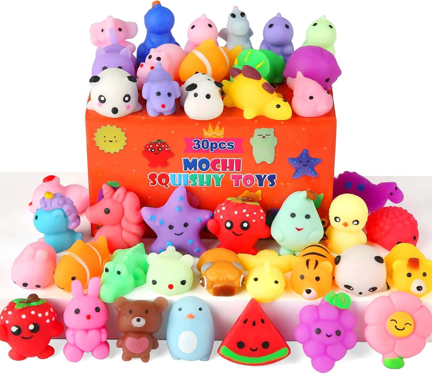 30 Pack Squishy Toys, Kawaii Squishies Party Favors