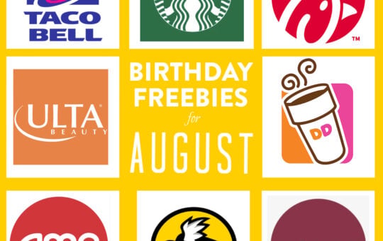 August birthday freebies