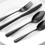 BEWOS Black Silverware Set