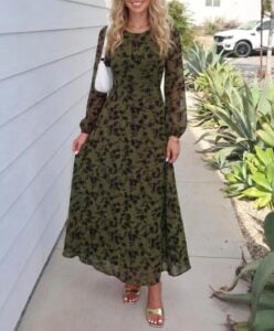 BTFBM Fall Floral Maxi Dress