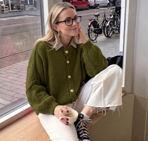 BTFBM Womens Oversized Cardigan Sweater