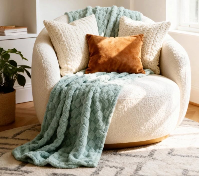 Bedsure GentleSoft Sage Green Throw Blanket