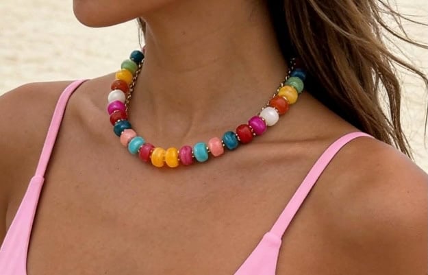 Bowdcvy Chunky Beaded Statement Necklace Bowdcvy Chunky Beaded Statement Necklace