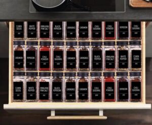 Churboro 25 Spice Jars with Labels and Caps