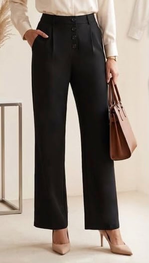 DLOODA Wide Leg Dress Pants