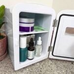 Frigidaire 6 Can Retro Mini Fridge Open