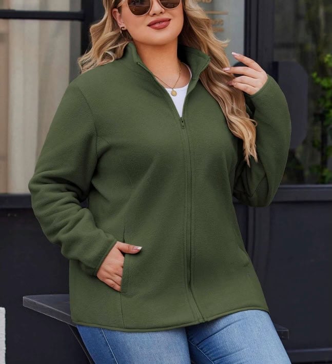 IN'VOLAND Plus Size Women's Fleece Jacket