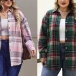 IN'VOLAND Women Plus Size Plaid Flannel Shirts