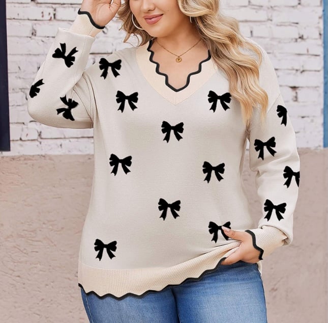 IN'VOLAND Womens Plus Size Sweater Top