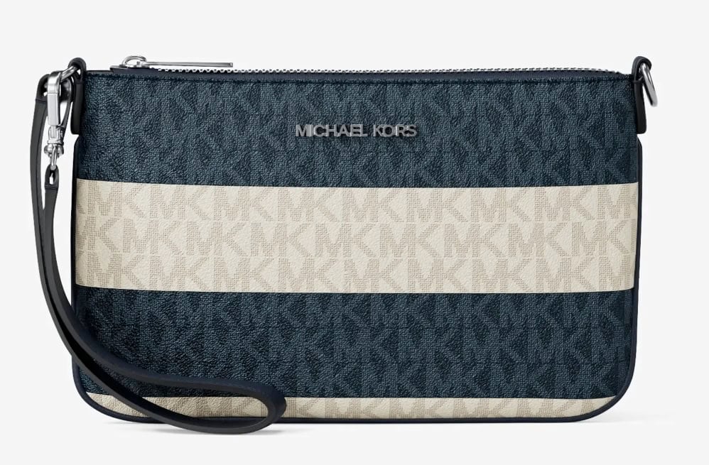 Jet Set Travel Striped Signature Logo Convertible Wristlet Michael Kors Jet Set Travel Striped Signature Logo Convertible Wristlet Michael Kors