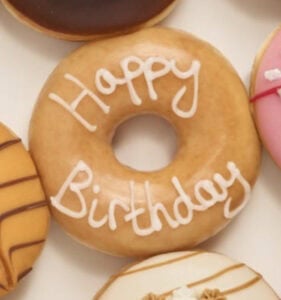 Krispy Kreme birthday