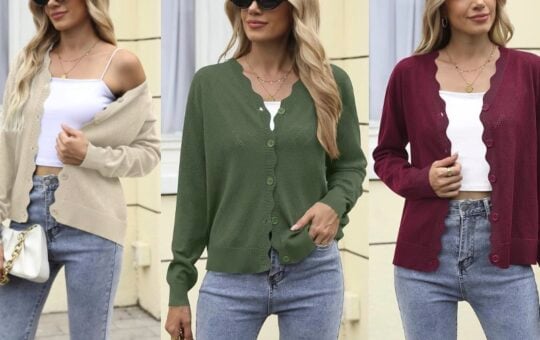LILBETTER Women's Button Down Cardigan Lightweight Knit Sweater