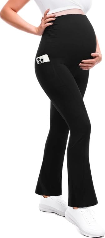 Leafigure Maternity Flare Leggings