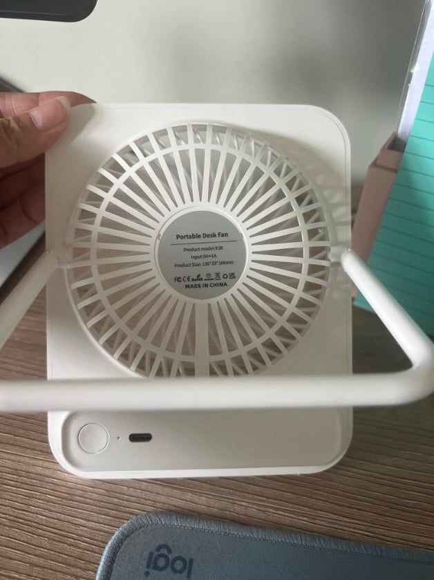 Lerat Portable Desk Fan Back Liza Lerat Portable Desk Fan Back Liza