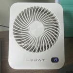 Lerat Portable White Desk Fan Liza