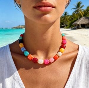 Lsljilidzsw Chunky Beaded Necklace