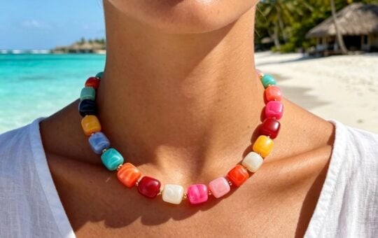 Lsljilidzsw Chunky Beaded Necklace
