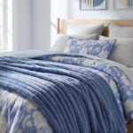 Mainstays Channel Faux Fur Blanket, Blue Jewel, Full:Queen, 86 in x 90 in