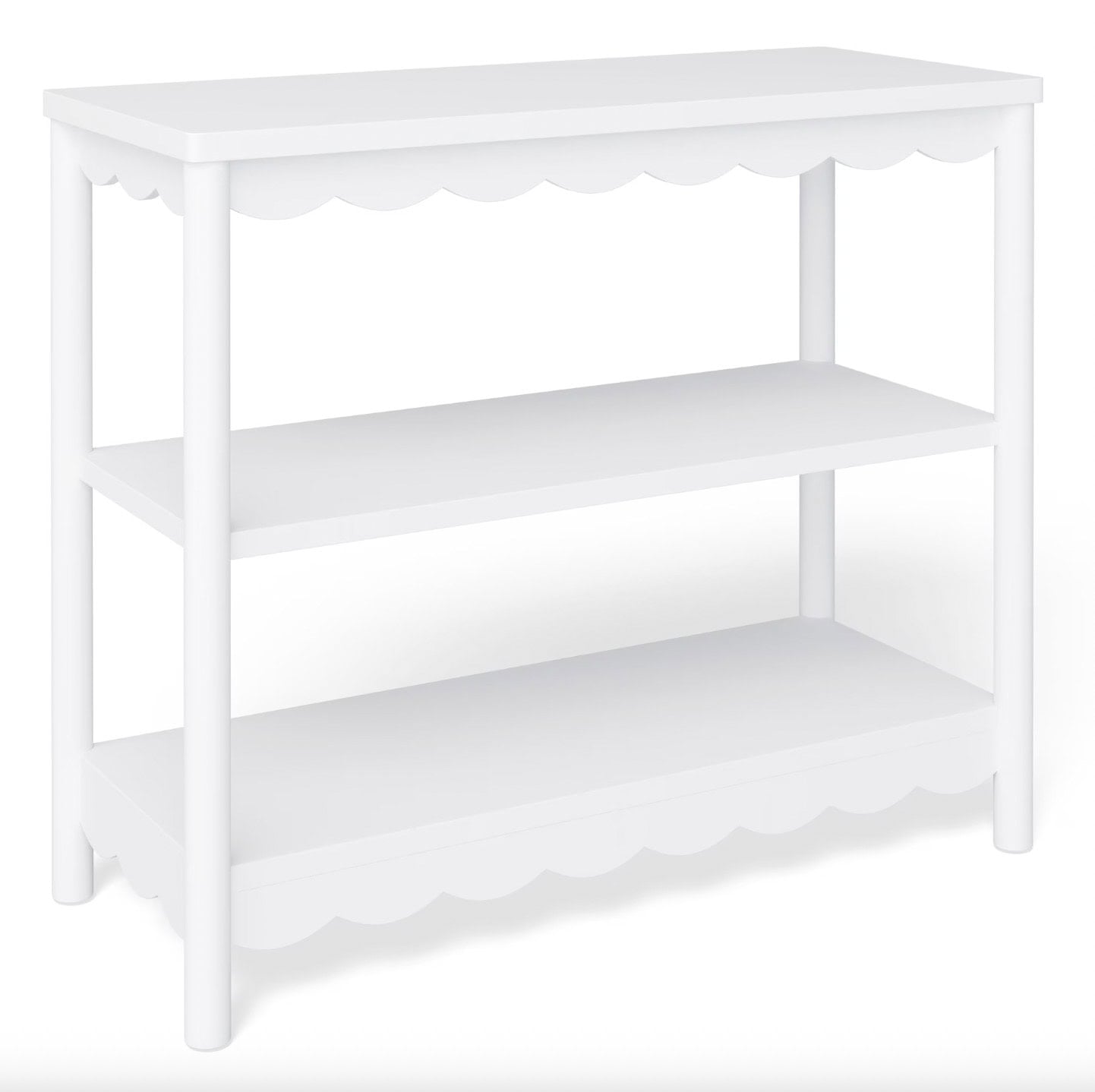 Mainstays Kids Scallop Bookcase, White Mainstays Kids Scallop Bookcase, White