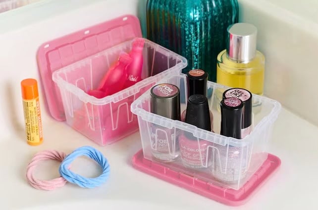 Project Source Teeny Commander X small Clear Stackable Tote Project Source Teeny Commander X small Clear Stackable Tote