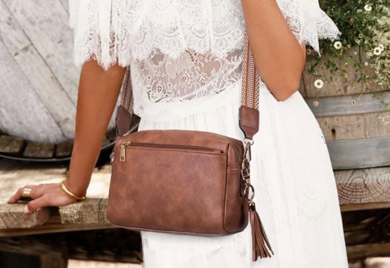 Roulens Triple Zip Small Crossbody Bag Purse Roulens Triple Zip Small Crossbody Bag Purse
