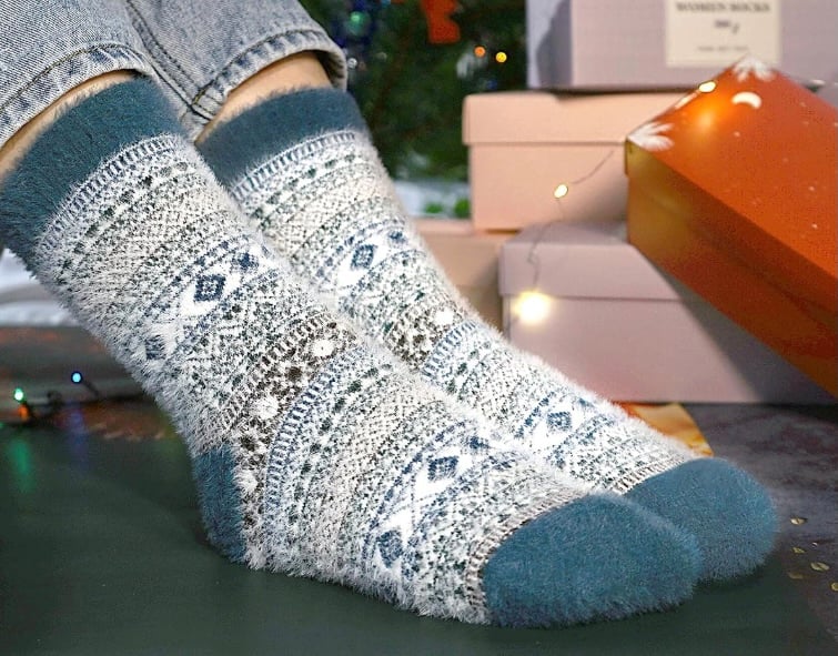 SISOSOCK 5 Pairs Fuzzy Soft Cozy Comfy Socks SISOSOCK 5 Pairs Fuzzy Soft Cozy Comfy Socks