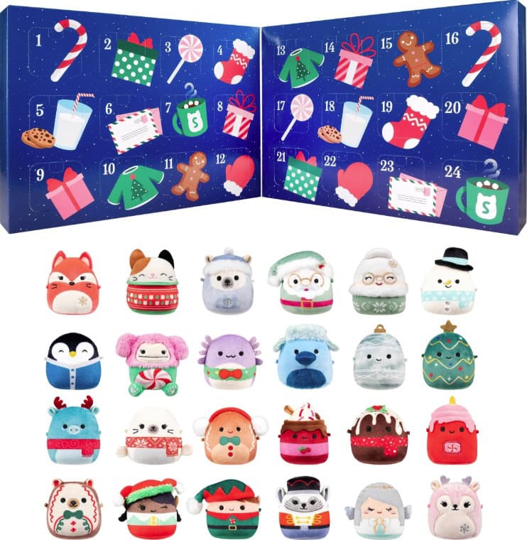 Squishmallows Original 24 Day Micromallows Holiday Plush Advent Calendar