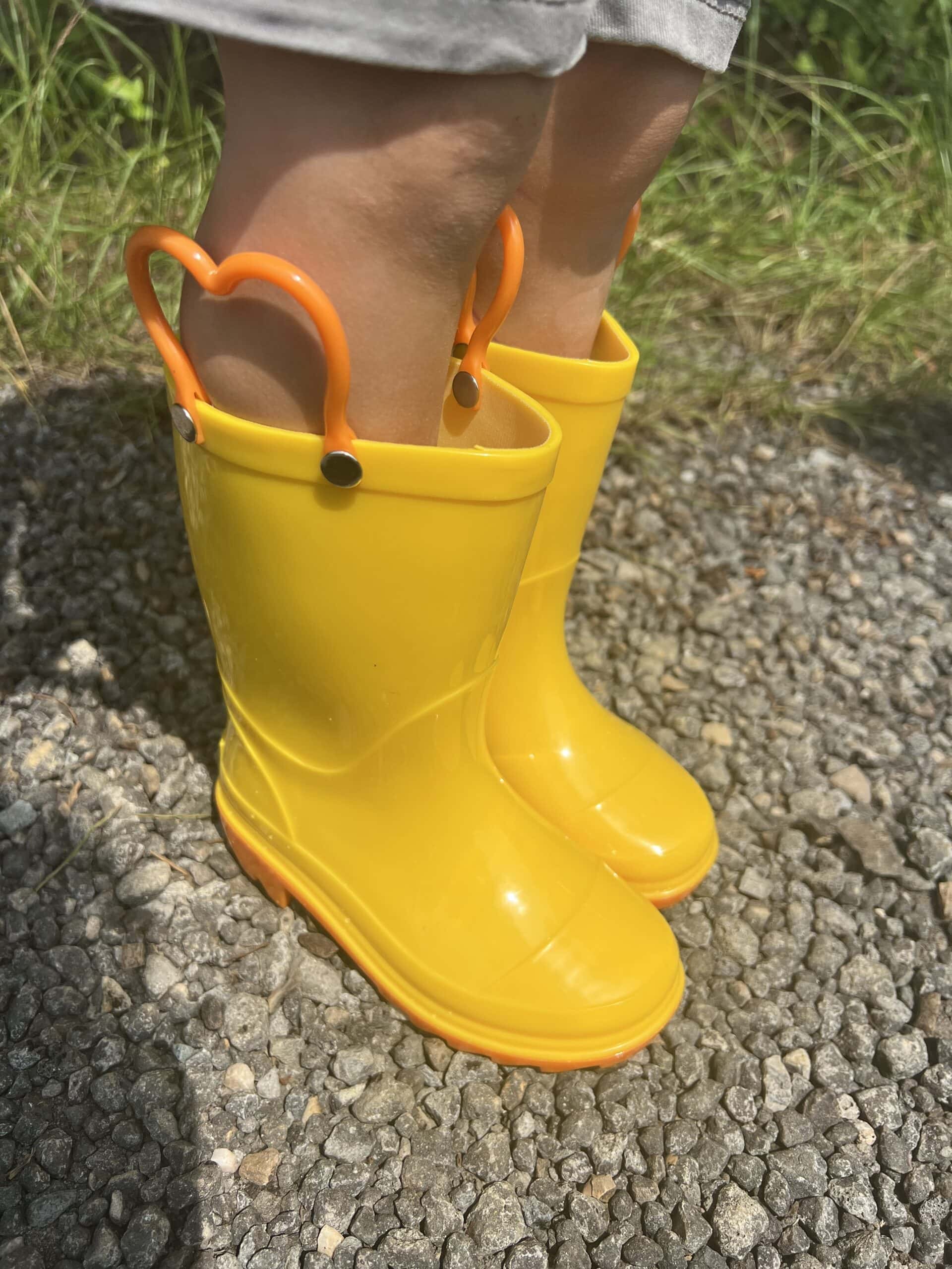 Stelle Waterproof Rain Boots Madison Yellow Side