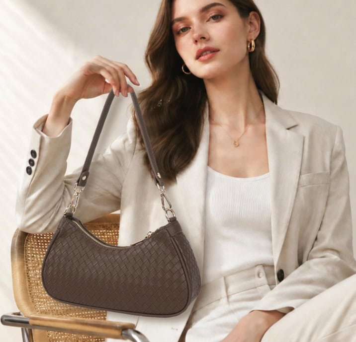 U+U Woven Leather Shoulder Bag U+U Woven Leather Shoulder Bag